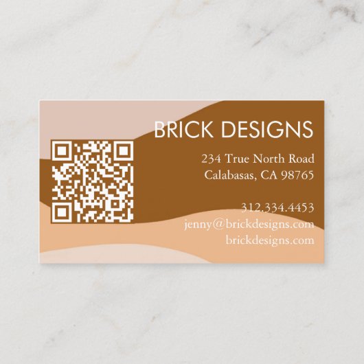 Minimalistischer, moderner QR-Code Thx Visitenkarte (Rückseite)