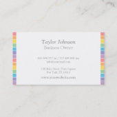 Minimalistischer moderner Regenbogen-Mode-Stylist Visitenkarte (Rückseite)