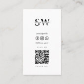 Minimalistischer moderner Reiseführer für Abenteue Visitenkarte (Rückseite)