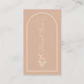 Minimalistischer moderner rosafarbener Arch Floris Visitenkarte (Vorderseite)