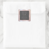 Minimalistischer, moderner Rose Quadratischer Aufkleber (Tasche)