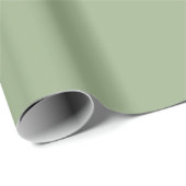 Minimalistischer moderner Salbeigrün Geschenkpapier (Rolleneckpunkt)