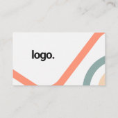 Minimalistischer, moderner Scannercode Visitenkarte (Rückseite)