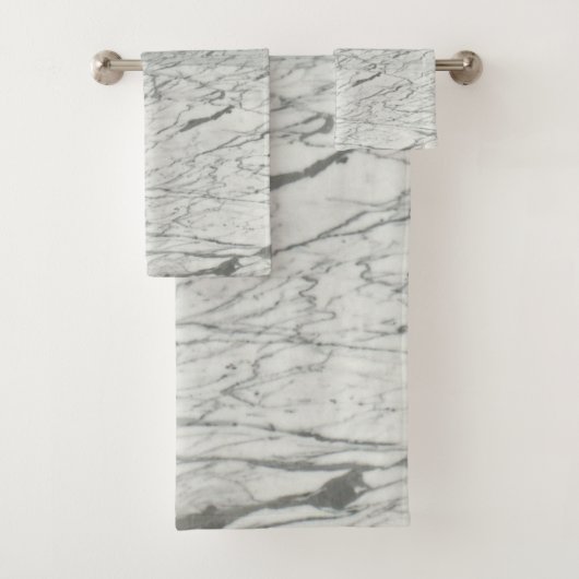 minimalistischer, moderner, schick-grau Marmor Badhandtuch Set (Insitu)