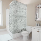 minimalistischer, moderner, schick-grau Marmor Duschvorhang (Beispiel)