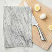 minimalistischer, moderner, schick-grau Marmor Geschirrtuch (Viertel Falte)