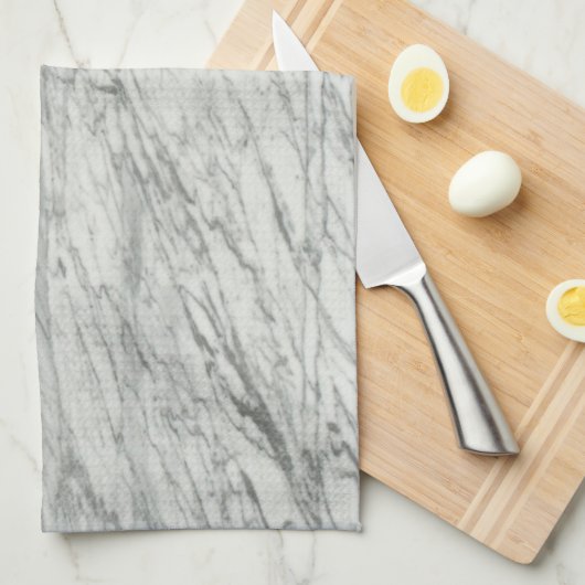 minimalistischer, moderner, schick-grau Marmor Geschirrtuch (Viertel Falte)
