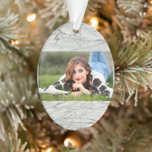 minimalistischer, moderner, schick-grau Marmor Ornament (Baum)