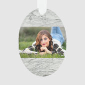 minimalistischer, moderner, schick-grau Marmor Ornament (Vorderseite)