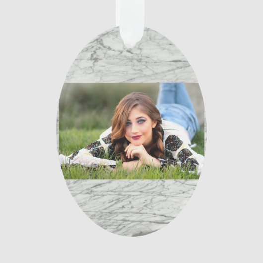 minimalistischer, moderner, schick-grau Marmor Ornament (Vorderseite)