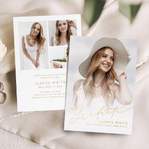 Minimalistischer moderner schicker Schriftzug Foto Folieneinladung