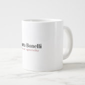 Minimalistischer moderner schlichter Name Titel Jumbo-Tasse (Vorderseite Rechts)