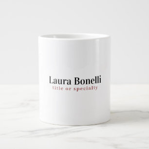 Minimalistischer moderner schlichter Name Titel Jumbo-Tasse