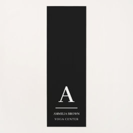 Minimalistischer moderner Schwarz-Weiß-Monogramm-S Yogamatte