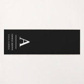 Minimalistischer moderner Schwarz-Weiß-Monogramm-S Yogamatte (Vorderseite (Horizontal))