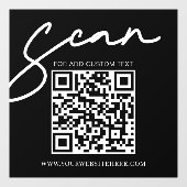 Minimalistischer, moderner Schwarzer Scan hier Bus Fensteraufkleber (Blatt)