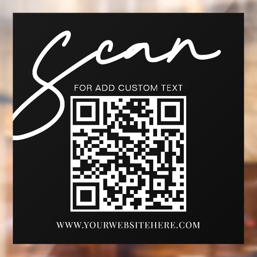 Minimalistischer, moderner Schwarzer Scan hier Bus Fensteraufkleber (Blatt 2)