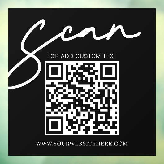 Minimalistischer, moderner Schwarzer Scan hier Bus Fensteraufkleber (Blatt 3)