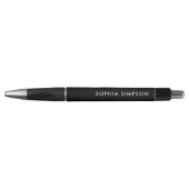 Minimalistischer moderner schwarzer Stift (Vorderseite)