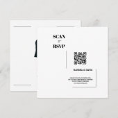 Minimalistischer, moderner Schwarzweiß-Scan auf RS (Vorne/Hinten)