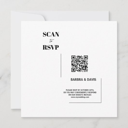 Minimalistischer, moderner Schwarzweiß-Scan auf RS (Vorderseite)