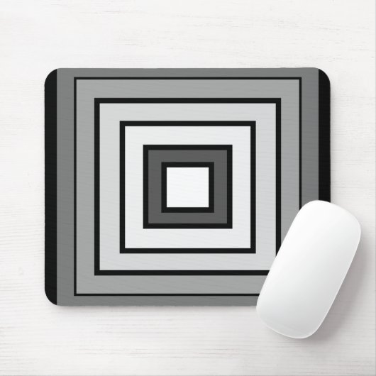 Minimalistischer, moderner schwarzweißgrauer Teppi Mousepad (Mit Mouse)