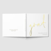 Minimalistischer moderner Script Grad Abschluss Gästebuch (Voll)