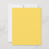 Minimalistischer, moderner Senfgelb Mitteilungskarte (Rückseite)