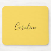 Minimalistischer, moderner Senfgelb Mousepad (Vorne)