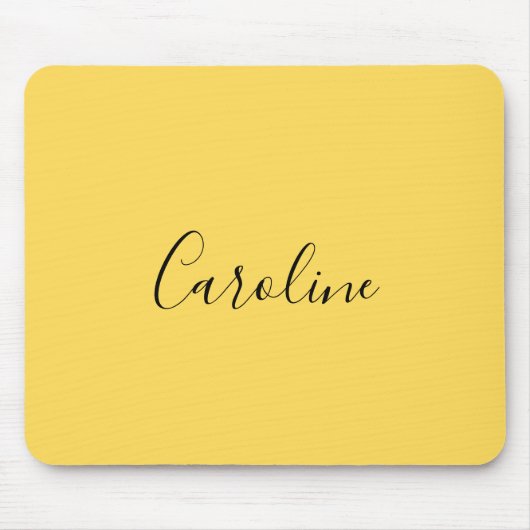 Minimalistischer, moderner Senfgelb Mousepad (Vorne)