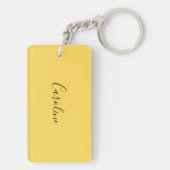 Minimalistischer, moderner Senfgelb Schlüsselanhänger (Rückseite)