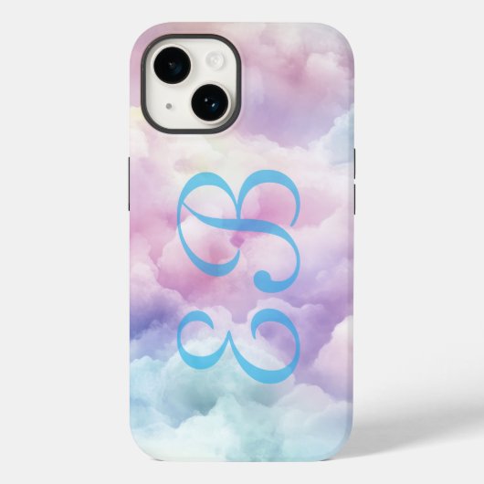 Minimalistischer moderner stilvoller Cloud-Einzelb Case-Mate iPhone Hülle (Rückseite)