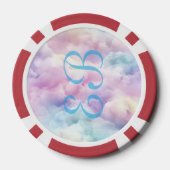 Minimalistischer moderner stilvoller Cloud-Einzelb Pokerchips (Rückseite)
