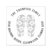 Minimalistischer moderner Strand Flip Flops Einfac Permastempel (Design)