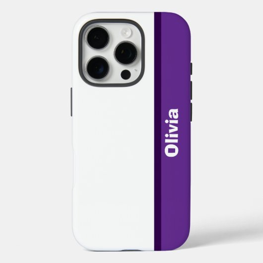 Minimalistischer moderner Streifenname oder Monogr Case-Mate iPhone Hülle (Rückseite)