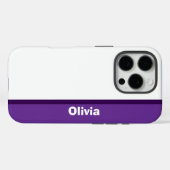 Minimalistischer moderner Streifenname oder Monogr Case-Mate iPhone Hülle (Rückseite (Horizontal))