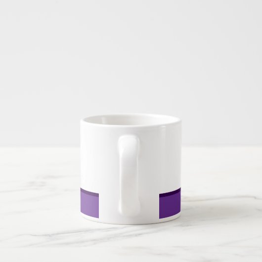 Minimalistischer moderner Streifenname oder Monogr Espressotasse (Rückseite)