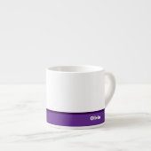 Minimalistischer moderner Streifenname oder Monogr Espressotasse (Vorderseite Rechts)