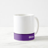 Minimalistischer moderner Streifenname oder Monogr Kaffeetasse (VorderseiteRechts)