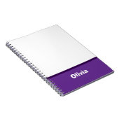 Minimalistischer moderner Streifenname oder Monogr Notizblock (Rechte Seite)