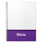 Minimalistischer moderner Streifenname oder Monogr Notizblock (Vorderseite)