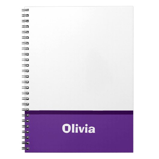 Minimalistischer moderner Streifenname oder Monogr Notizblock (Vorderseite)