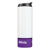 Minimalistischer moderner Streifenname oder Monogr Thermosbecher (Nach links gedreht)
