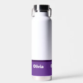 Minimalistischer moderner Streifenname oder Monogr Trinkflasche (Vorne)