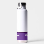 Minimalistischer moderner Streifenname oder Monogr Trinkflasche (Rechts)