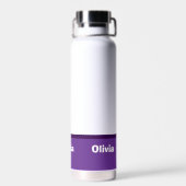 Minimalistischer moderner Streifenname oder Monogr Trinkflasche (Rückseite)