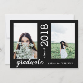 Minimalistischer moderner Studiengang zwei Foto| S Einladung