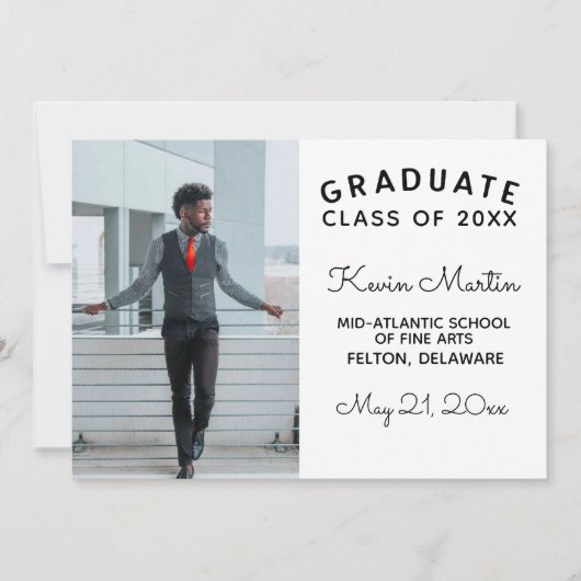 Minimalistischer moderner Typ und Abschluss für Sk Einladung (Vorderseite)