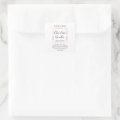 Minimalistischer, moderner Typografie Quadratischer Aufkleber (Tasche)