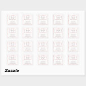 Minimalistischer, moderner Typografie Quadratischer Aufkleber (Blatt)